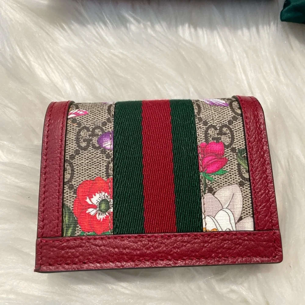 Gucci Ophidia Floral Card Holder Wallet - Picture 2 of 9